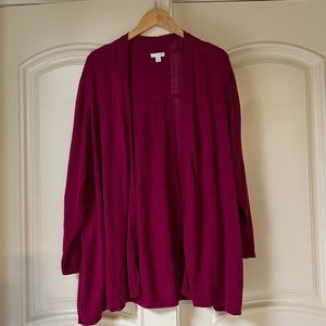 J. Jill Lightweight Cardigan in Vibrant Magenta